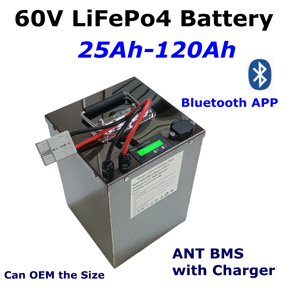 بطارية ليثيوم 60 فولت 25 أمبير - مراجعة 72V 40Ah Lifepo4 Battery Pack وسعره