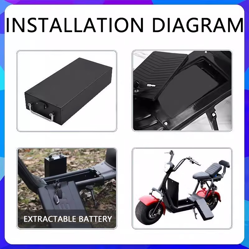 بطارية ليثيوم جديدة للمركبات ا - مراجعة 60V 50Ah Electric Scooter Battery وسعره