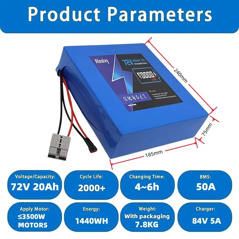 حزمة بطارية ليثيوم 72 فولت 84  - مراجعة 72V 40Ah Lifepo4 Battery Pack وسعره